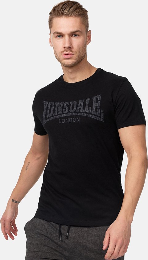 Lonsdale T-Shirt Logo Kai T-Shirt normale Passform Black-M