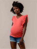 Prénatal zwangerschapsshirt - Zwangerschapskleding - Dark Coral Pink - Maat M