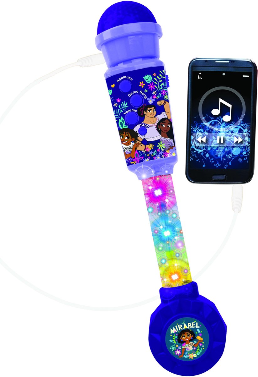 Encanto Trendy Verlichtingsmicrofoon met luidspreker (aux-in), melodieën en geluidseffecten