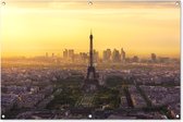 Tuinposter - Tuindoek - Tuinposters buiten - Parijs - Eiffeltoren - Licht - 120x80 cm - Tuin