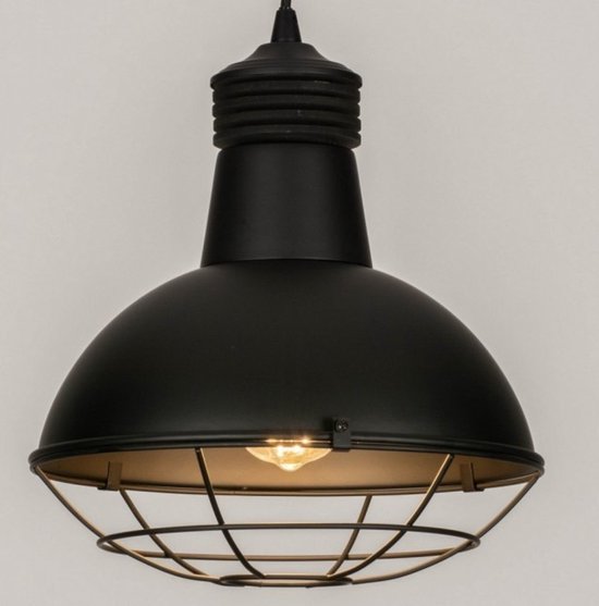 Lumidora Hanglamp 73592 - VINCE - E27 - Zwart - Metaal - ⌀ 32 cm