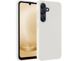 Hoesje Geschikt voor Samsung A25 Hoesje Siliconen Case - Hoes Geschikt voor Samsung Galaxy A25 Hoes Siliconen - Wit