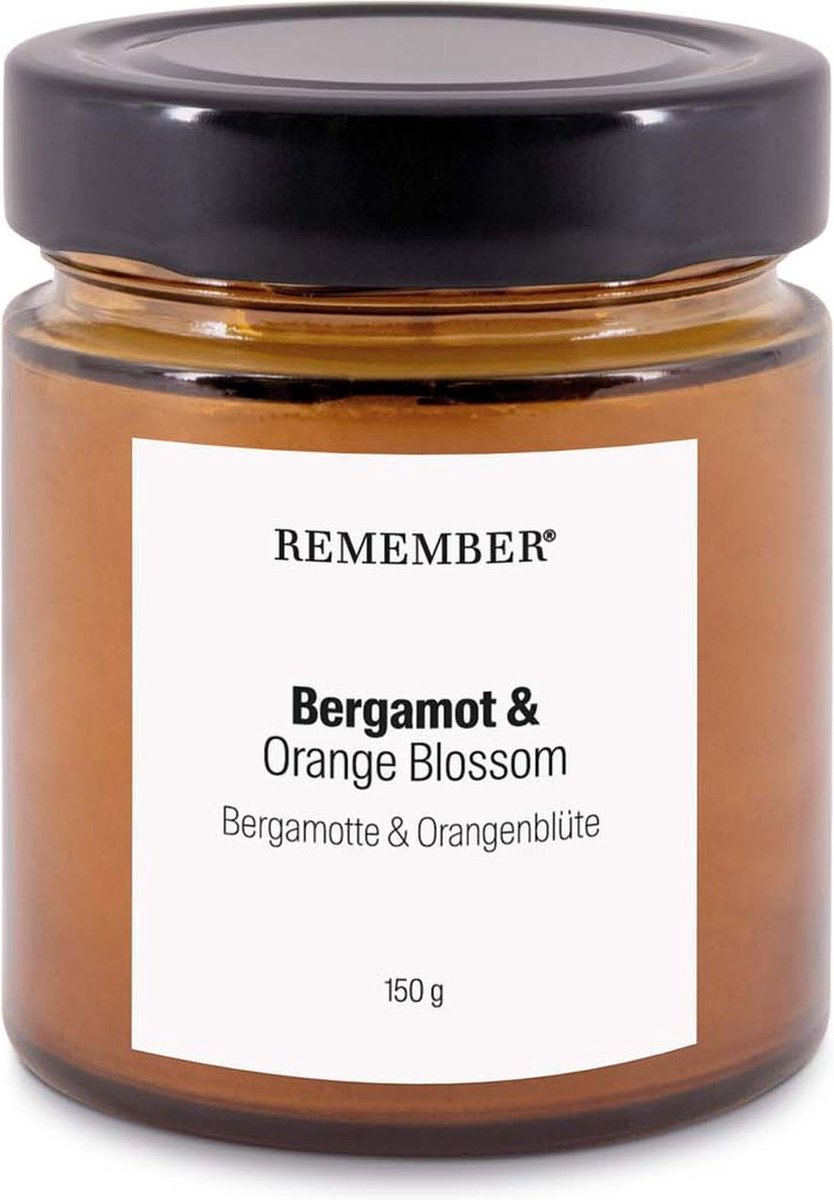 Remember - Geurkaars Bergamotte Oranjebloesem - Sojawax - Oranje