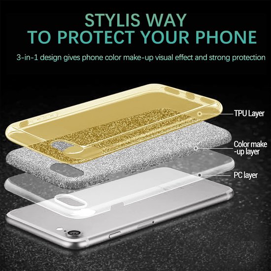 Casemania Coque pour Samsung Galaxy S24 Or - Glitter Back Cover