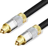 Qost - Toslink Audio kabel - 1 Meter - Optische Audiokabel - Male to Male - Zwart