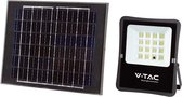 V-TAC VT-55100 Schijnwerpers op zonne-energie - IP65 - Zwarte behuizing - 1200 lumen - 4000K