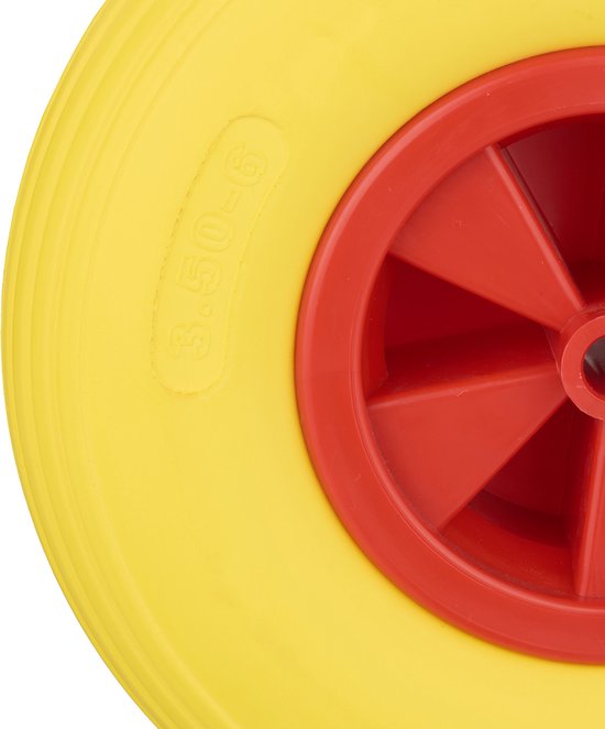 kruiwagenwiel - 3.50-6 - massief rubber - kunststof velg - anti-lek - tot 100 kg — afbeelding 3