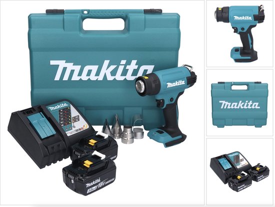 Foto: Makita dhg 181 rfk snoerloos heteluchtpistool 18 v 150 550 c 2x accu 3 0 ah lader koffer