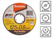 Makita 10x snijschijf 125 x 0,8 x 22,23 mm voor INOX roestvrij staal ( 10x B-45733 )