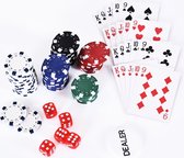 Pokerset - Poker - Poker chips 300 stuks - Poker set - 38x20,5x6,5 cm