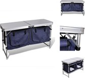vidaXL Armoire de camping pliable - Aluminium + MDF - 120 x 47 x 68 cm - Capacité de charge 30-50 kg - Accessoire de chaise de camping