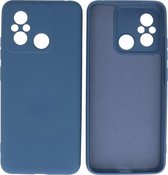 Fashion Backcover Telefoonhoesje - Color Hoesje - Geschikt voor de Xiaomi Redmi 12C - Navy
