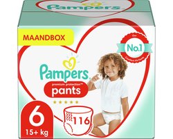 Pampers Premium Protection Pants Luierbroekjes - Maat 6 (+15 kg) - 116 Stuks - Multi-Pack