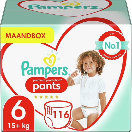 Pampers Premium Protection Pants Luierbroekjes - Maat 6 (+15 kg) - 116 Stuks - Multi-Pack - Pampers