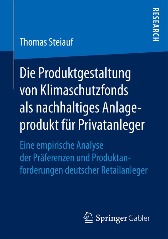 Die Produktgestaltung von Klimaschutzfonds als nachhaltiges  ... - cover