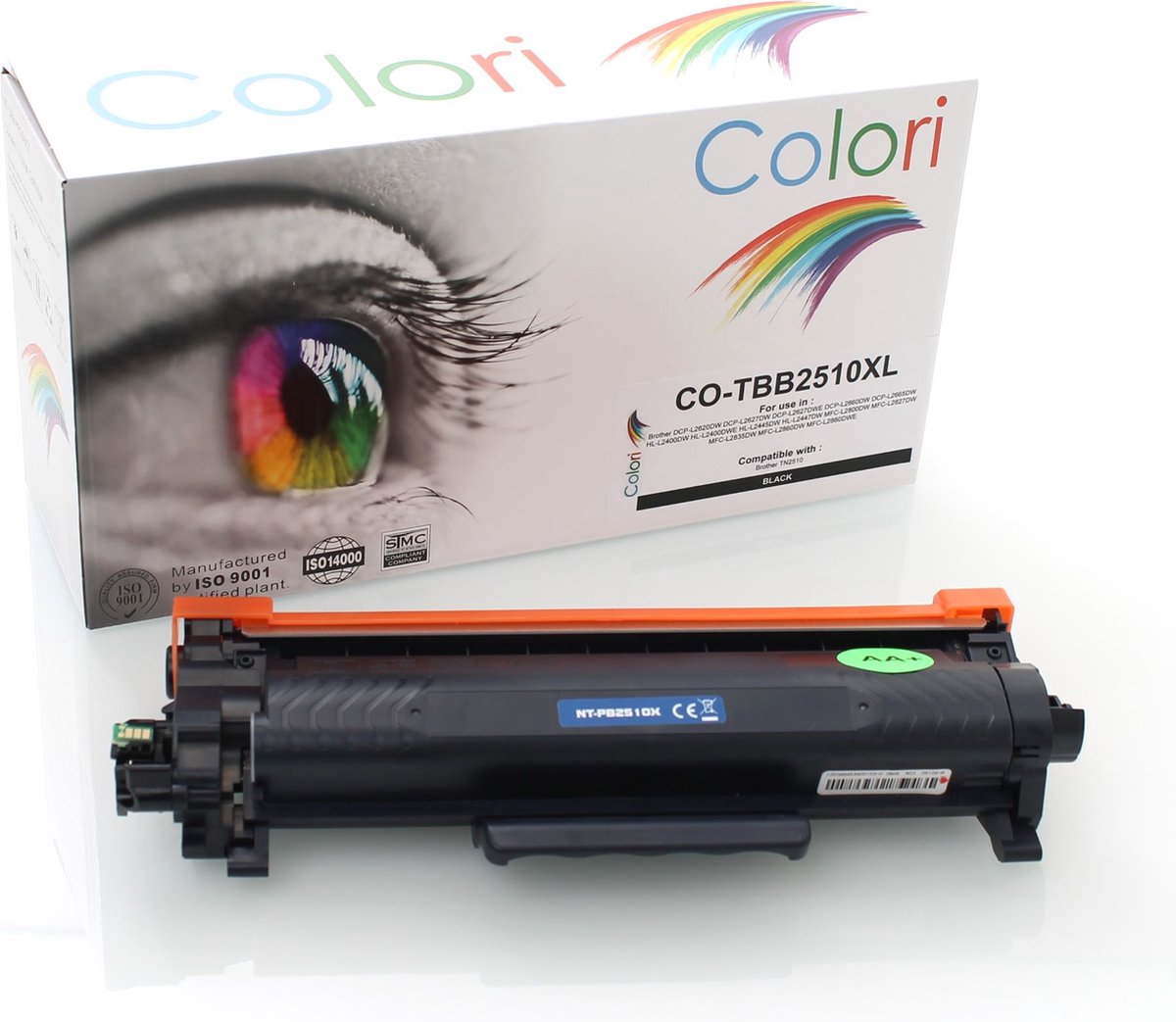 Colori huismerk Toner geschikt voor Brother TN2510XL HL-L2400DWE HL-L2445DW HL-L2447DW MFC-L2800DW MFC-L2827DW MFC-L2835DW MFC-L2860DW MFC-L2860DWE