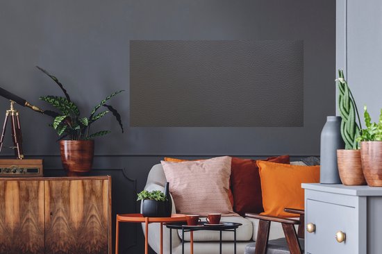 Stickers muraux - Sticker Foil - Cuir - Structure - Aspect Cuir - Grijs - 120x60 cm - Film Adhésif - Stickers muraux Muraux Chambre Enfant - Papier Peint Auto Adhésif