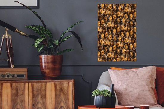 Stickers muraux - Film autocollant - Roses - Aquarelle - Jaune - 40x60 cm - Film adhésif - Stickers muraux Chambre d'enfant - Papier peint autocollant