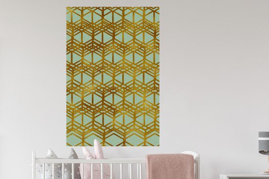 Stickers Stickers muraux - Motifs - Luxe - Vert - Lignes - 80x120 cm - Film adhésif