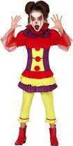 Horror clown Penny verkleed kostuum voor meisjes - Halloween verkleedkleding - Horrorclowns 7-9 jaar (122-134)