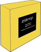 iSleep Dubbel Jersey Hoeslaken - Litsjumeaux XL - 190x210/220 cm - Geel