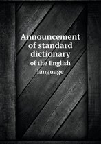 Announcement of Standard Dictionary of the English Language
