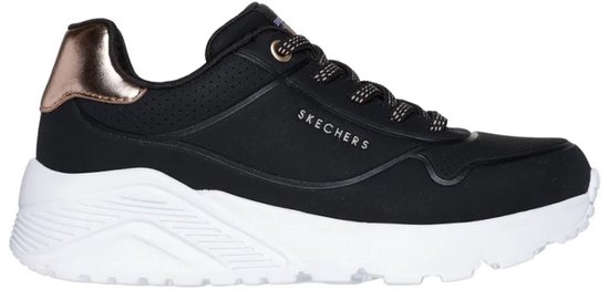 Skechers Uno Lite meisjes sneakers zwart goud - Maat 36 - Extra comfort - Memory Foam