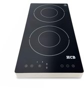 Bol.com HCB® - Professionele Horeca Inductie kookplaat - 2 pitten - 35 kW - 230V - Elektrische RVS / INOX kookplaat - 58.1x29.9x... aanbieding