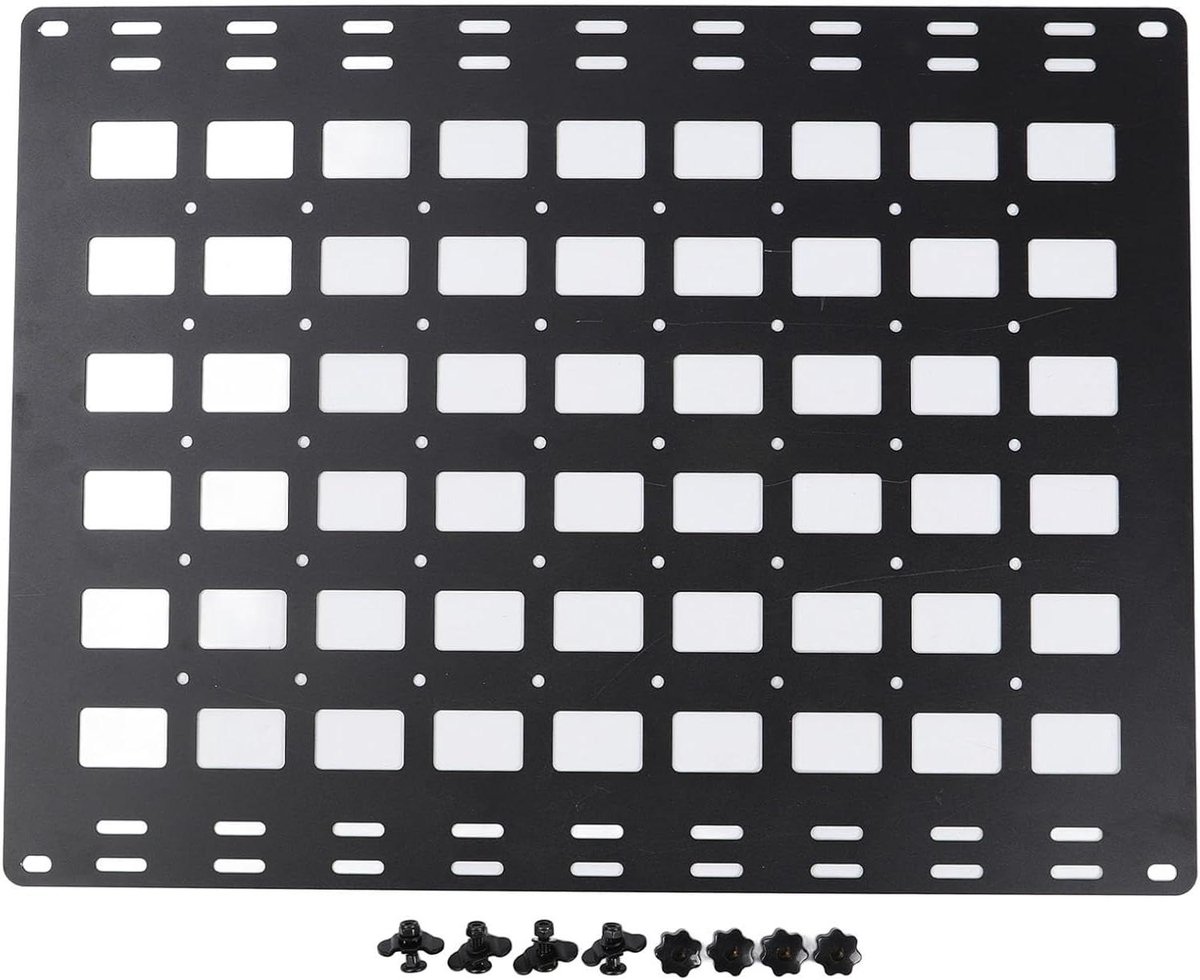 Allecto Plus - Universeel Aluminium Zijpaneel 800 x 600 x 2 mm voor Vrachtwagen - Molle Systeem - Multifunctioneel Opbergpaneel met Bevestigingsmogelijkheden