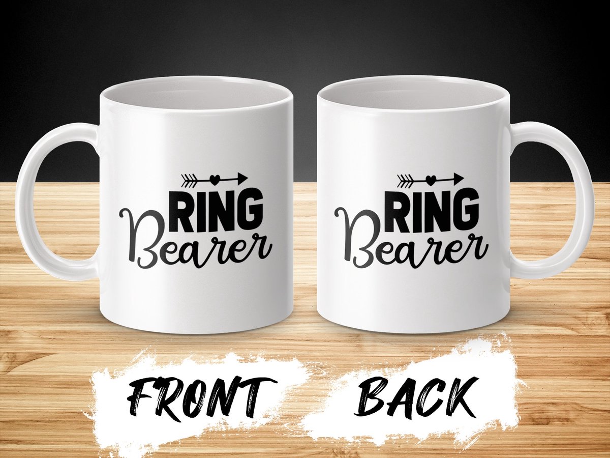 Ringdrager Mok, Bruiloft Mok, Huwelijkscadeau, Aandenken Mok, Ringdrager Cadeau Idee, Feest Mok, Verlovingscadeau, Speciale Gelegenheid