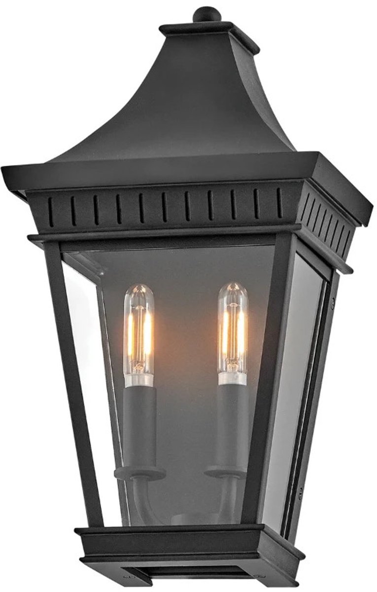 Hinkley LED Wand Buitenlamp Chapel Hill | 2X E27 Max 40W | Museum Black
