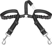 Dubbele hondenveiligheidsgordel - Veiligheid & Flexibiliteit - 1 stuk