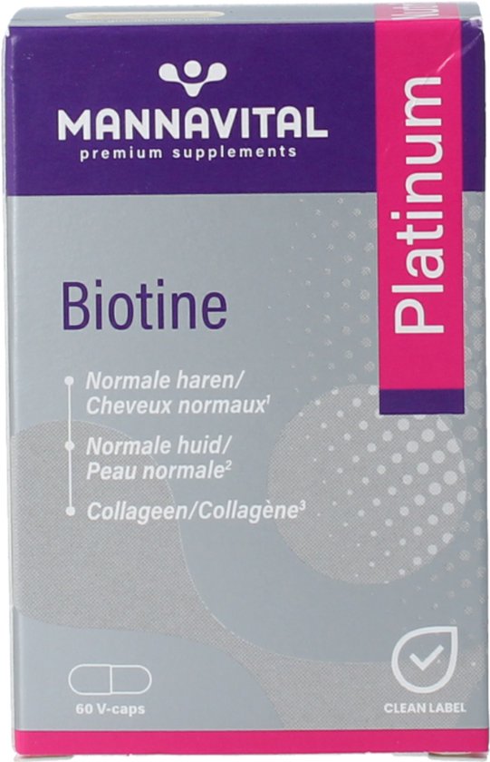 Mannavital Biotine Platinum 60 Gecomprimeerde tabletten