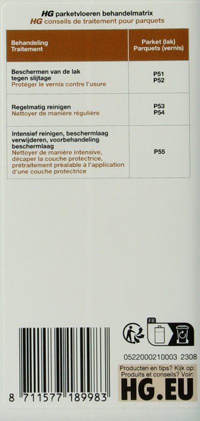 HG parketreiniger (product 54) 1L