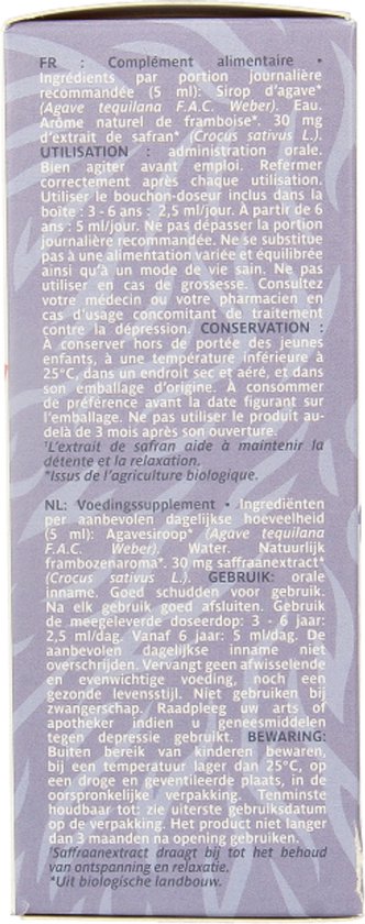 Achterkant van de doos met ingrediëntenlijst en gebruiksaanwijzing in het Nederlands.