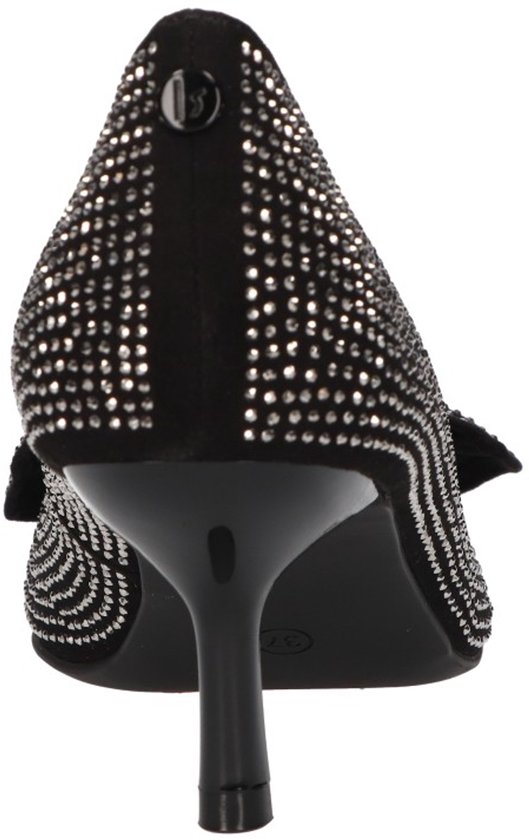 Escarpins La Strada noirs avec nœud et pierres pour femme - pointure 36