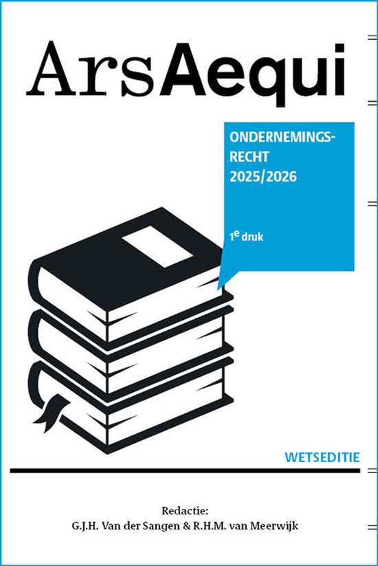 Ars Aequi Wetseditie - Ondernemingsrecht 2025/2026 - cover