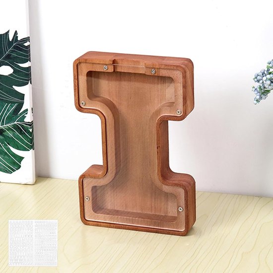 Houten Spaarpot met naam en dino's | Spaarpot Lijstje Houten Spaarpot met naam en dino's | Spaarpot Lijstje