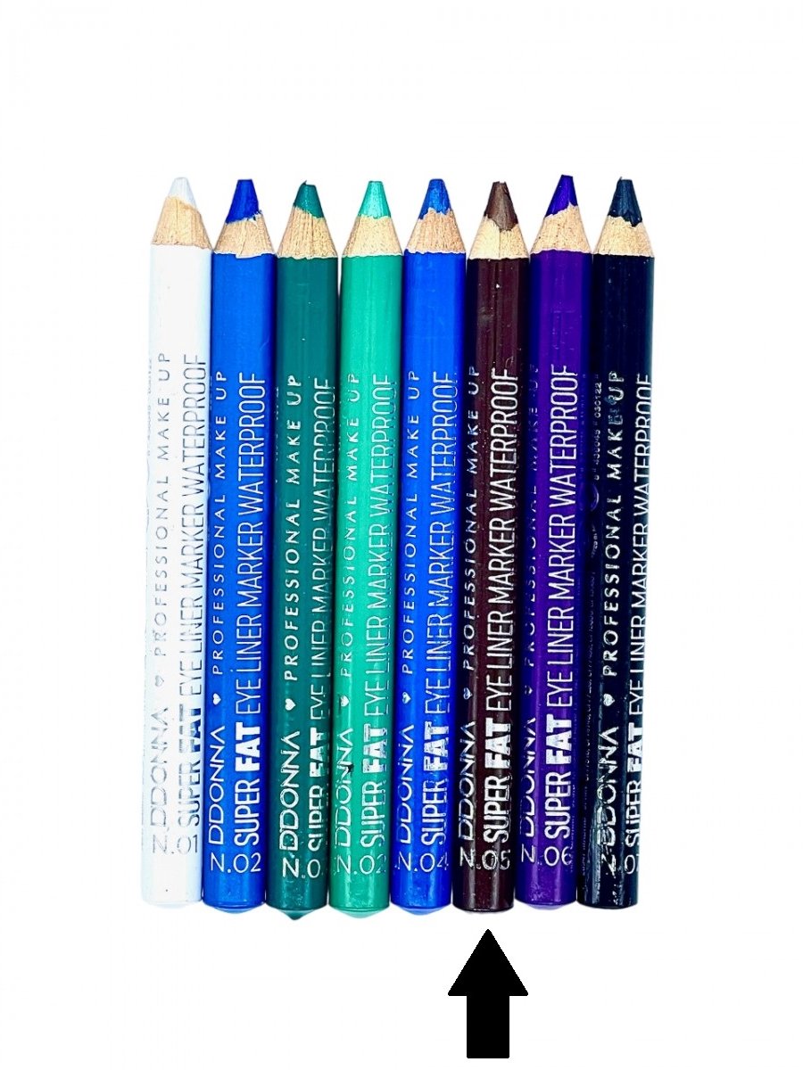 D'Donna - Jumbo Oogschaduw en Oogpotlood met puntenslijper - Super Fat Eye Liner Marker - Waterproof - Bruin - 1 stuks