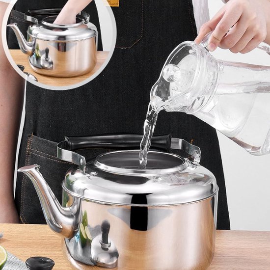 5.5L Tea Kettle, Large Capacity Stainless Steel Comfortable Grip Whistling Tea Kettle for Gas Stove Induction Cooker — afbeelding 2