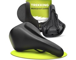 VELMIA Fietszadel 100% Waterdicht, Naadloos & Ergonomisch Design - Comfortabel Fietszadel Heren & Dames, Ideaal voor E-bikes, Trekking & Stadsfietsen en Mountainbikes, Zadel