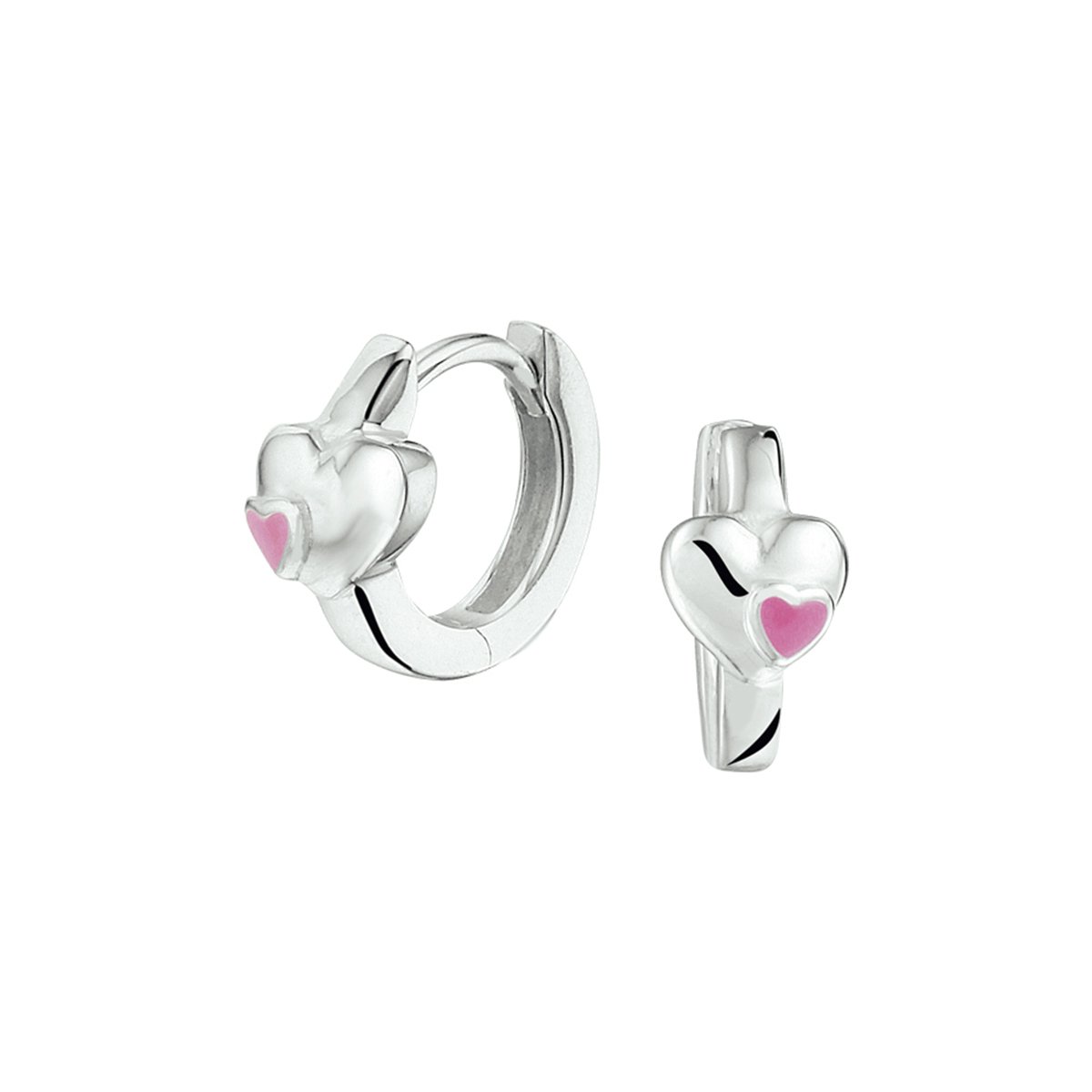 Yep! klapoorringen hart - 10.5 mm - Zilver