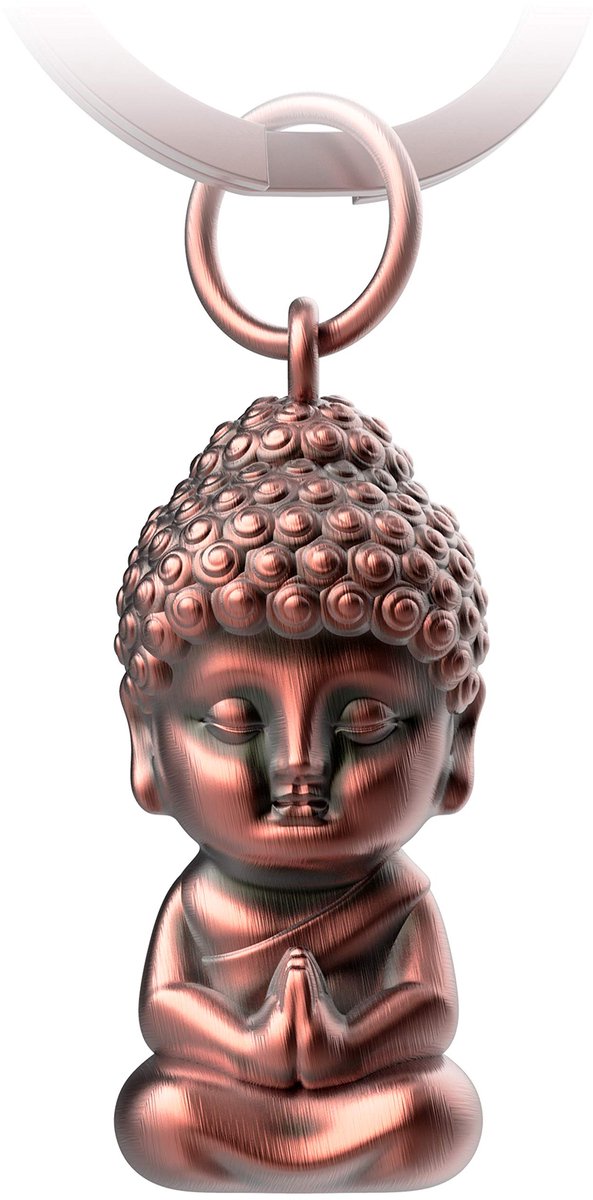 FABACH Boeddha Sleutelhanger Karma - Boeddha Hanger van Metaal - Mini Boeddha Geluksbrenger Auto - Boeddhisme Sleutelhanger Chakra Yoga Cadeau Figuur