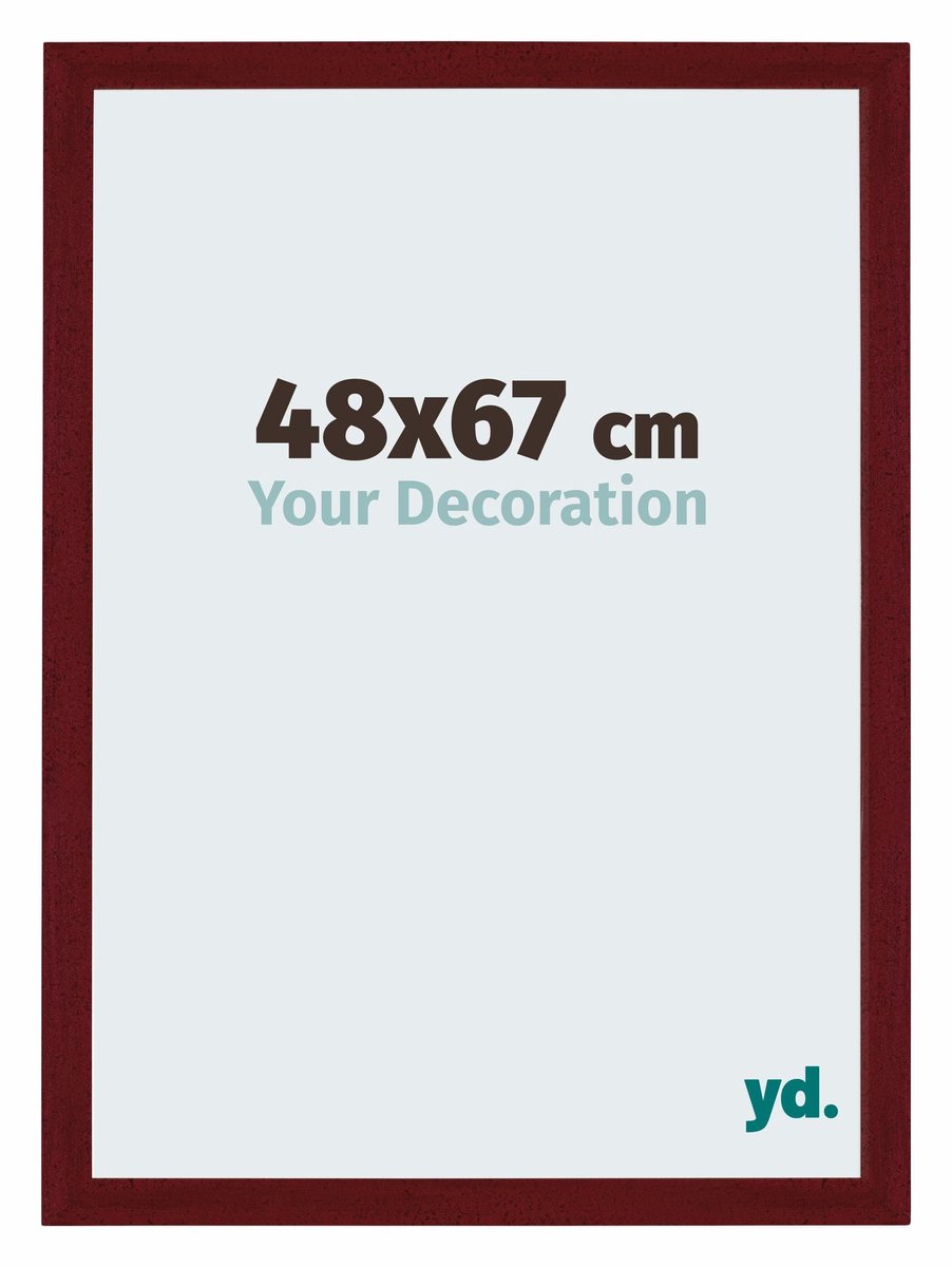 yd. Your Decoration - Fotolijst 48x67 cm - MDF - Wijnrood Geveegd - Mura