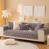 MAXIJIN Super Stretch Zetelhoes voor 1 zitplaatsen bank, 1-delige universele bankhoezen woonkamer Jacquard Spandex meubelbeschermer honden huisdiervriendelijk ingerichte bank Slipcover (1 Zitsbank, Beige