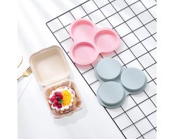 2-delige siliconen airfryer-eivorm, ontbijt-ei-sandwich, airfryer-eivorm, airfryer-accessoires - roze + donkergrijs