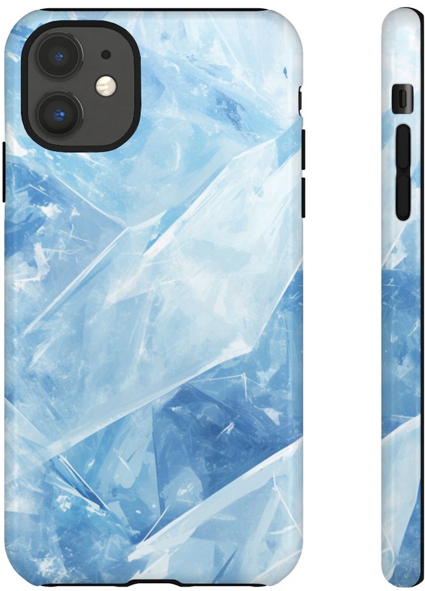 Blauwe IJstextuur – Telefoonhoesje Geschikt voor iPhone 11