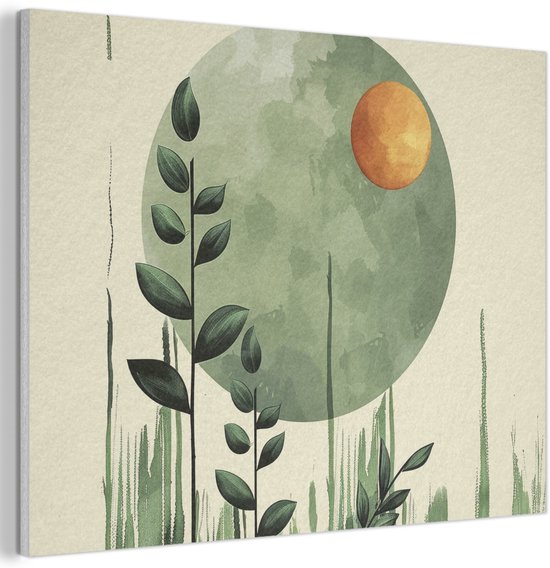 Akoestisch wandpaneel 100x70 cm - Vilt schilderij Abstract - Natuur - Kunst - Zon - Modern - Akoestische panelen - Geluidsdempende wanddecoratie - Geluidsisolatie woonkamer - Muurdecoratie geluidspanelen