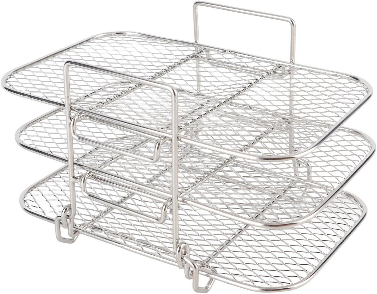 Allecto Premium - Dubbele Airfryer Rack voor Airfryer Stand - Multifunctionele Dehydrator Racks met Meerdere Lagen. Voeg extra laag toe!