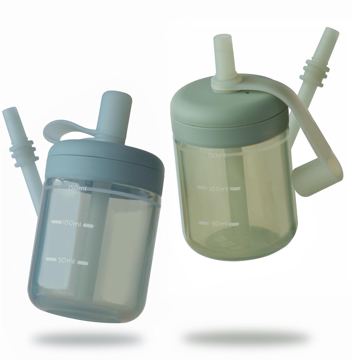 Ibenzoa® Veilige en Lekvrije Siliconen Drinkbeker met Rietje voor Baby's en Kinderen